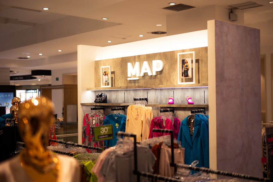 Retail boutique interior representing merchant banking services
